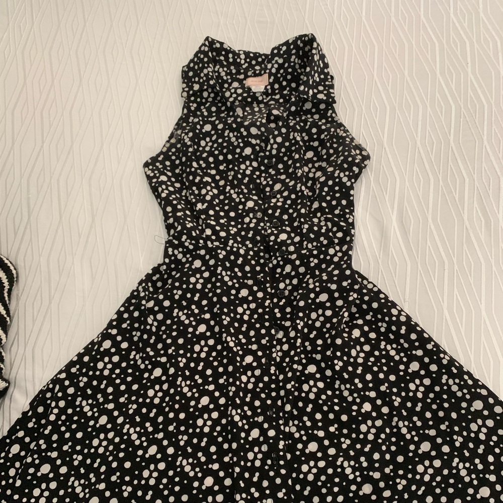 Polka dot button down sundress